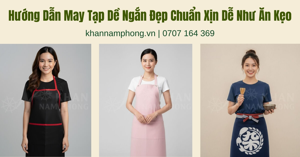 Hướng Dẫn May Tạp Dề Ngắn Đẹp Chuẩn Xịn Dễ Như Ăn Kẹo