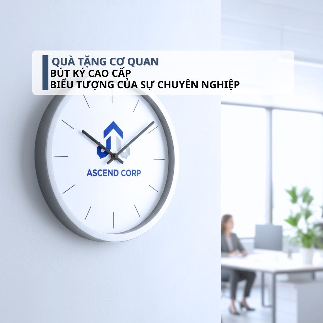 Gợi Ý 10+ Quà Tặng Cơ Quan Ý Nghĩa Và Sang Trọng Nhất Hiện Nay Đồng hồ treo tường thương hiệu riêng – Biểu trưng cho sự bền vững