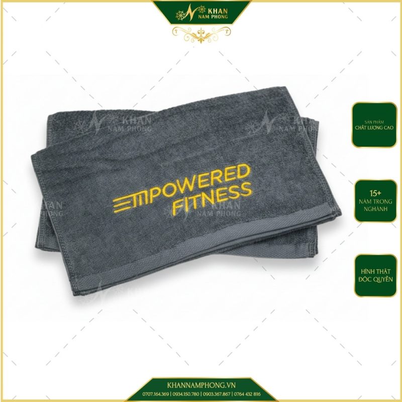 KHĂN TẬP GYM CAO CẤP THÊU LOGO 34X80CM