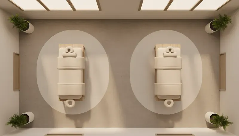 Tiêu Chuẩn Thiết Kế Khoảng Cách Giữa 2 Giường Spa Tầm quan trọng của việc xác định khoảng cách giường spa chuẩn