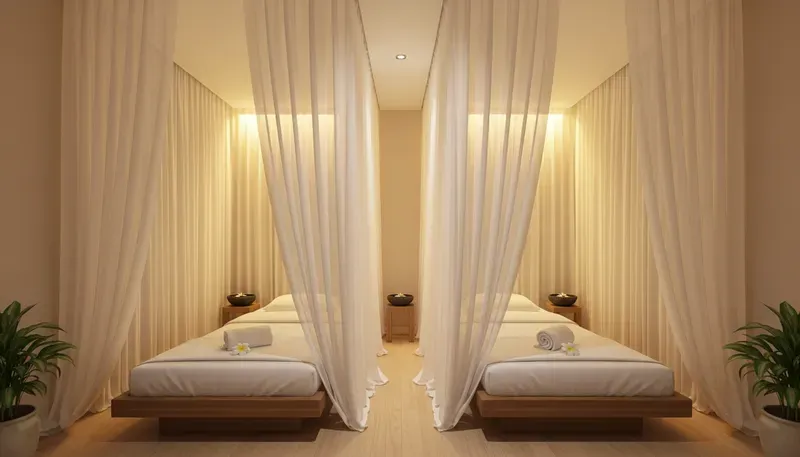 Tiêu Chuẩn Thiết Kế Khoảng Cách Giữa 2 Giường Spa Giải pháp bố trí giường cho spa diện tích nhỏ hẹp