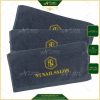Khăn Làm Nail, Móng Thêu Logo NT NAIL SALON 34X80 Màu Xám Lông Chuột