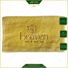 Khăn Làm Nail Cotton 34X80 cm Thêu Logo Heaven Màu Vàng Bò