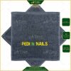 Khăn Làm Nail, Móng 34X34Cm Thêu Logo Pedi Nail Màu Xám