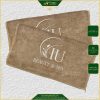 Khăn Làm Nail Microfiber Màu Vàng Nhạt Thêu Logo IU Beauty & Spa
