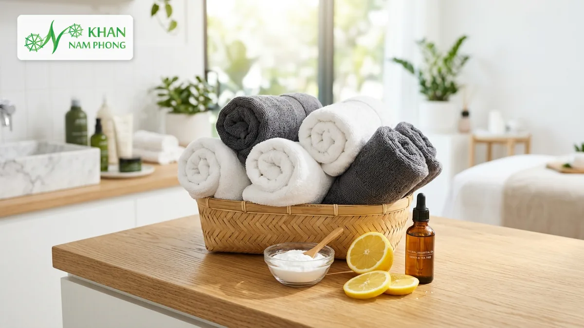 Cách khử mùi Liquid Monomer và mùi hôi chua trên khăn cotton tiệm nail
