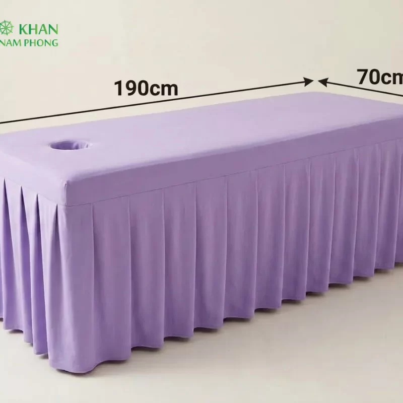 Kích thước thực tế ga giường spa thun Hàn Quốc dài 190cm rộng 70cm cao 70cm