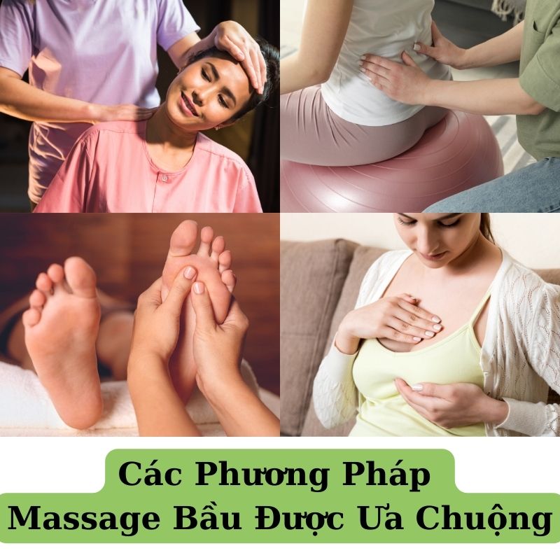 Các phương pháp massage bầu được ưa chuộng Các phương pháp massage bầu được ưa chuộng