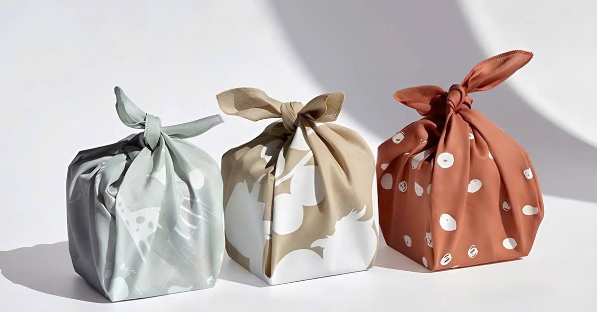 Gói Quà Bằng Khăn Furoshiki Gói quà bằng khăn furoshiki