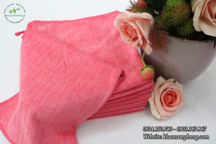 Khăn Chuyên Dụng Lau Xe Màu Đỏ Nhạt Microfiber Khăn Lau Xe Chuyên Dụng Màu Đỏ Nhạt Microfiber