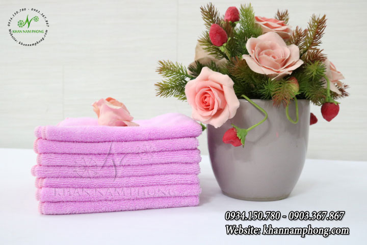 Khăn Lau Chuyên Dụng Màu Hồng Microfiber Khăn Lau Chuyên Dụng Ô Tô, Xe Máy Màu Hồng Microfiber