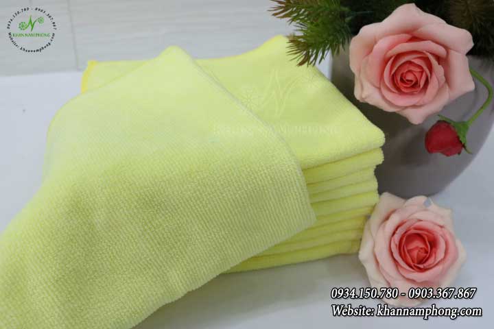 Khăn Lau Ô Tô, Xe Máy Chuyên Dụng Màu Vàng Microfiber Khăn Lau Ô Tô, Xe Máy Chuyên Dụng Màu Vàng Microfiber
