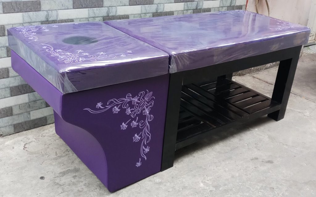 Giường Massage 2 In 1 Màu Tím GSP Gỗ Gội Đầu 2 in 1 Màu Tím
