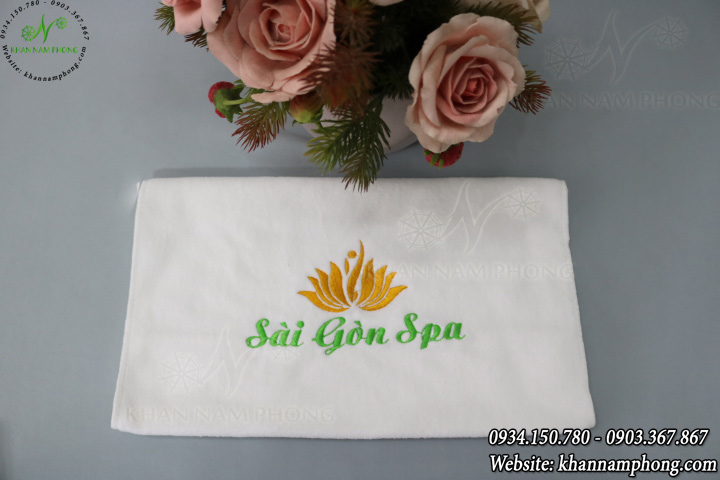 Khăn Gội Đầu Spa, Salon Tóc Microfiber 35X75Cm Màu Trắng Thêu Logo Khăn Gội Đầu Spa, Salon Tóc Microfiber 35x75cm Màu Trắng Thêu Logo