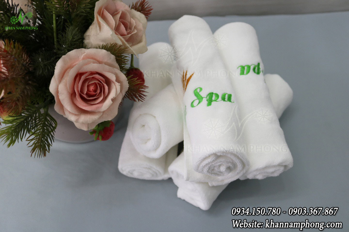 Khăn Gội Đầu Spa, Salon Tóc Microfiber 35X75Cm Màu Trắng Thêu Logo Khăn Gội Đầu Spa, Salon Tóc Microfiber 35x75cm Màu Trắng Thêu Logo