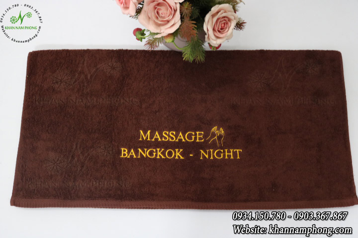 Khăn Tắm Quấn Body, Quấn Người Spa 100% Cotton 70X140Cm Cao Cấp Thêu Logo Màu Nâu Khăn Tắm Quấn Body, Quấn Người Spa 100% Cotton 70x140cm Cao Cấp Thêu Logo Màu Nâu