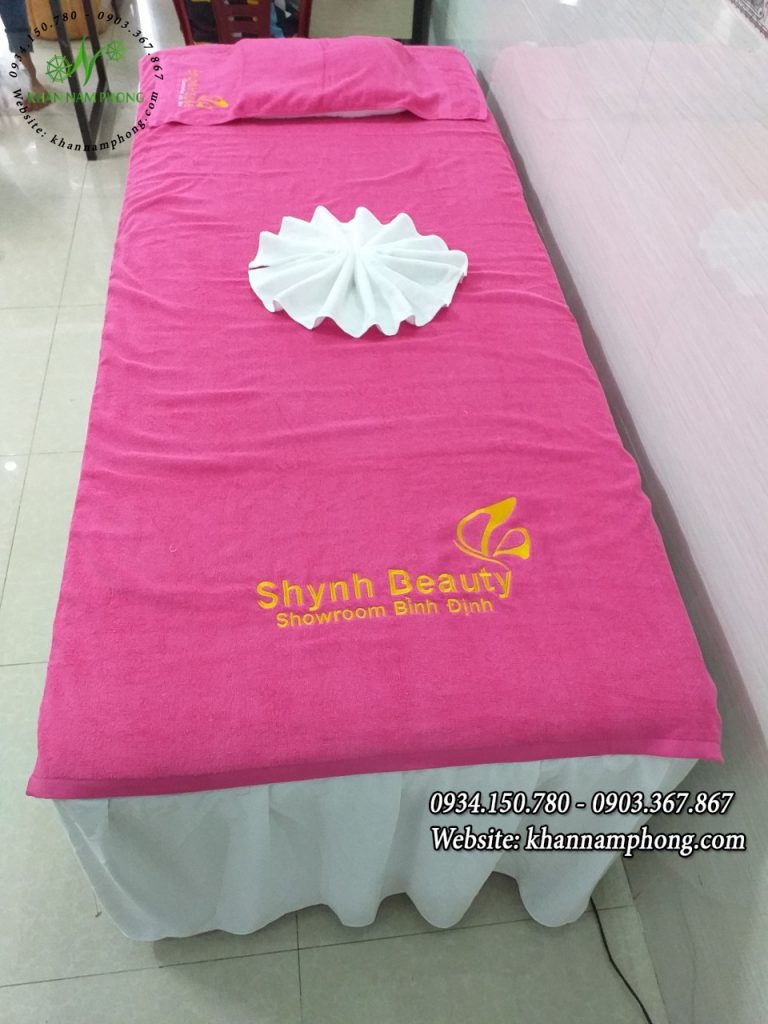 Khăn Cotton Màu Hồng.khannamphong Mẫu khăn trải giường Shynh House - Hồng (Cotton)