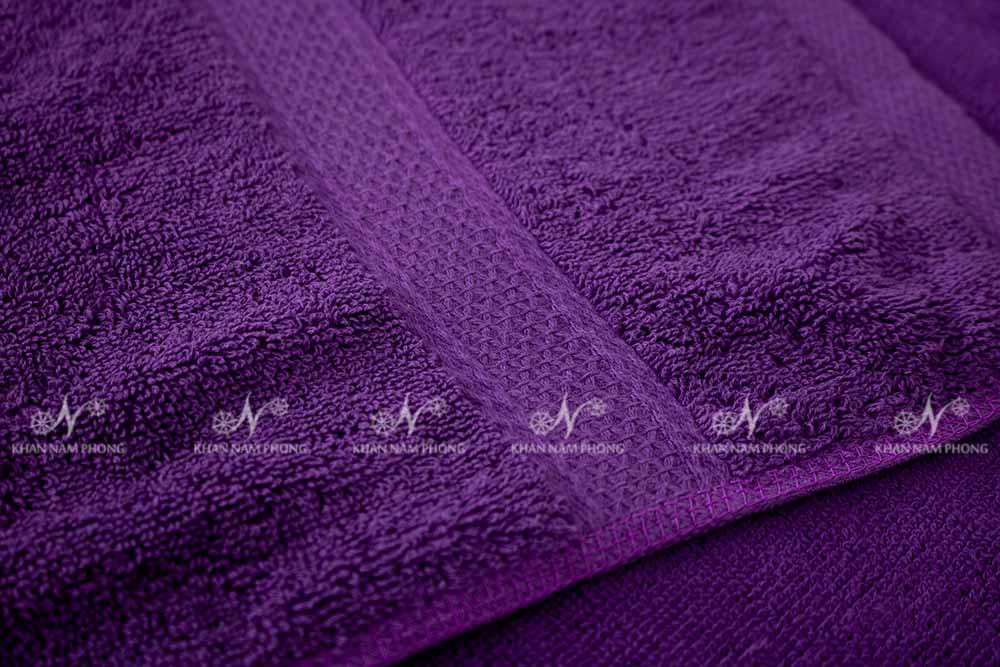 Bộ Khăn Trải Giường Spa Màu Tím 100% Cotton Thêu Logo Bộ Khăn Trải Giường Spa Màu Tím 100% Cotton Thêu Logo