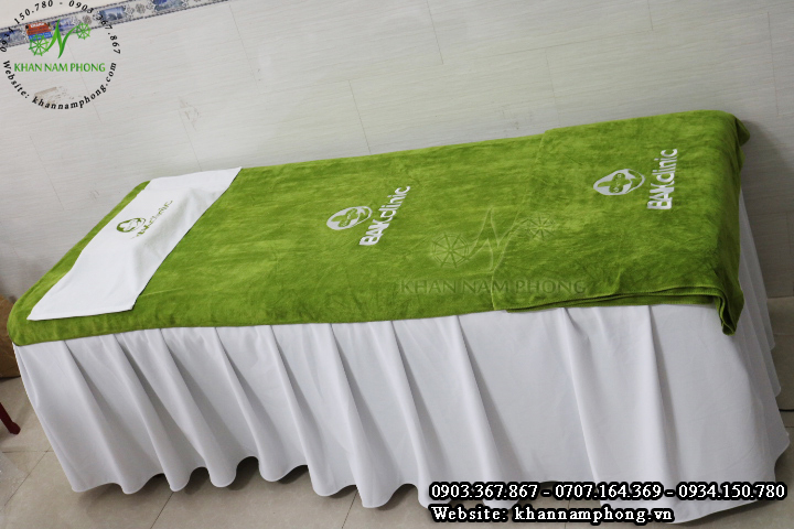 Khăn-Trải-Giường-Microfiber-Xanh-Rêu Mẫu khăn trải giường BAK clinic - Xanh Lá (Microfiber)