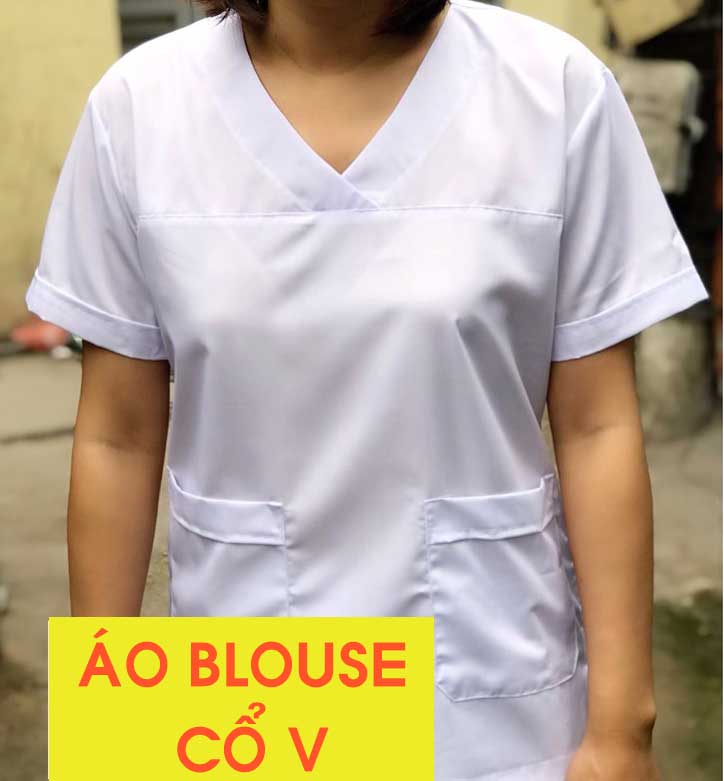 Áo Blouse Cổ Tim (Cổ V) Nam/ Nữ Cao Cấp Màu Trắng – Đồng Phục Spa, Clinic, Tmv, Bệnh Viện Áo Blouse Cổ Tim (Cổ V) Nam/ Nữ Cao Cấp Màu Trắng – Đồng Phục Spa, Clinic, TMV, Bệnh Viện