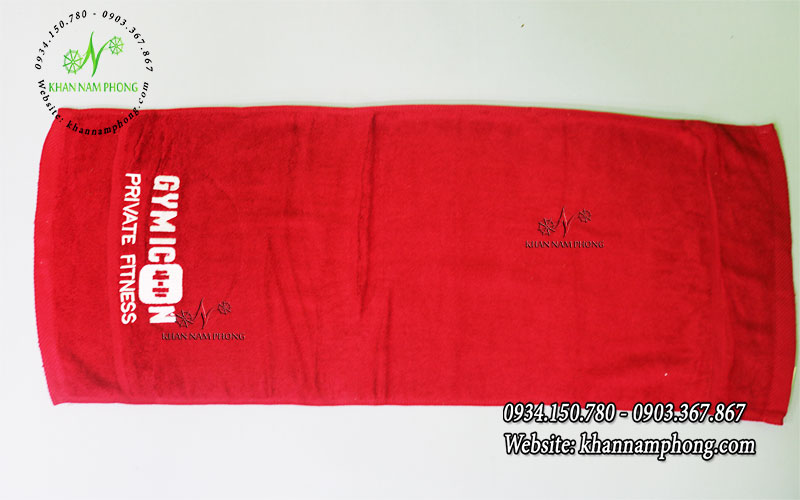 Khăn Thể Thao Tập Gym 100% Cotton Màu Đỏ 34X80Cm Thêu Logo Gym Icon Private Fitness - Giá Gốc Tại Xưởng Dệt Trực Tiếp Khăn Nam Phong - Tối Ưu Hóa Chi Phí Doanh Nghiệp Khăn Thể Thao Tập Gym 100% Cotton Màu Đỏ 34x80cm Thêu Logo Gym Icon Private Fitness - Giá gốc tại xưởng dệt trực tiếp Khăn Nam Phong - Tối ưu hóa chi phí doanh nghiệp