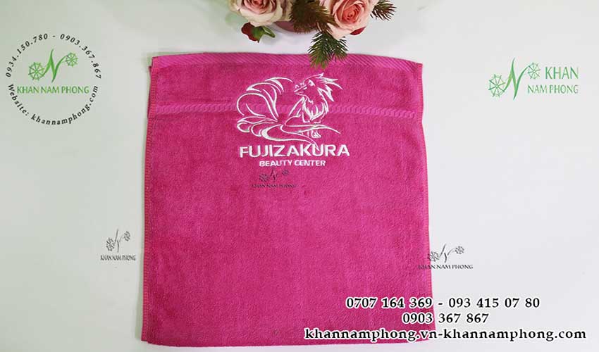 Bộ Khăn Quấn Tóc Spa Thêu Logo Màu Hồng 100% Cotton 34X80Cm Bộ Khăn Quấn Tóc Spa Thêu Logo Màu Hồng 100% Cotton 34x80cm