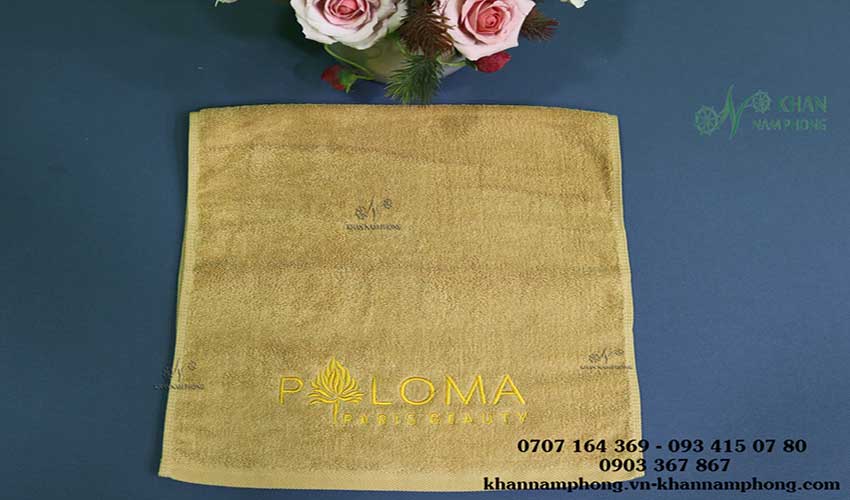 Khăn Spa 100 Cotton Màu Vàng Nhạt 35X75Cm Thêu Logo Khăn Spa 100 Cotton Màu Vàng Nhạt 35x75cm Thêu Logo