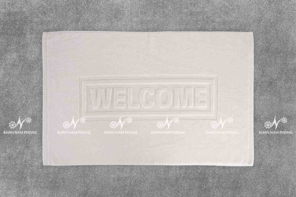 KKS- Thảm Chân Khách Sạn Màu Trắng 45x75cm, 320gr, Có Logo (Loại A) KKS- Thảm Chân Khách Sạn Màu Trắng 45x75cm, 320gr, Có Logo (Loại A)