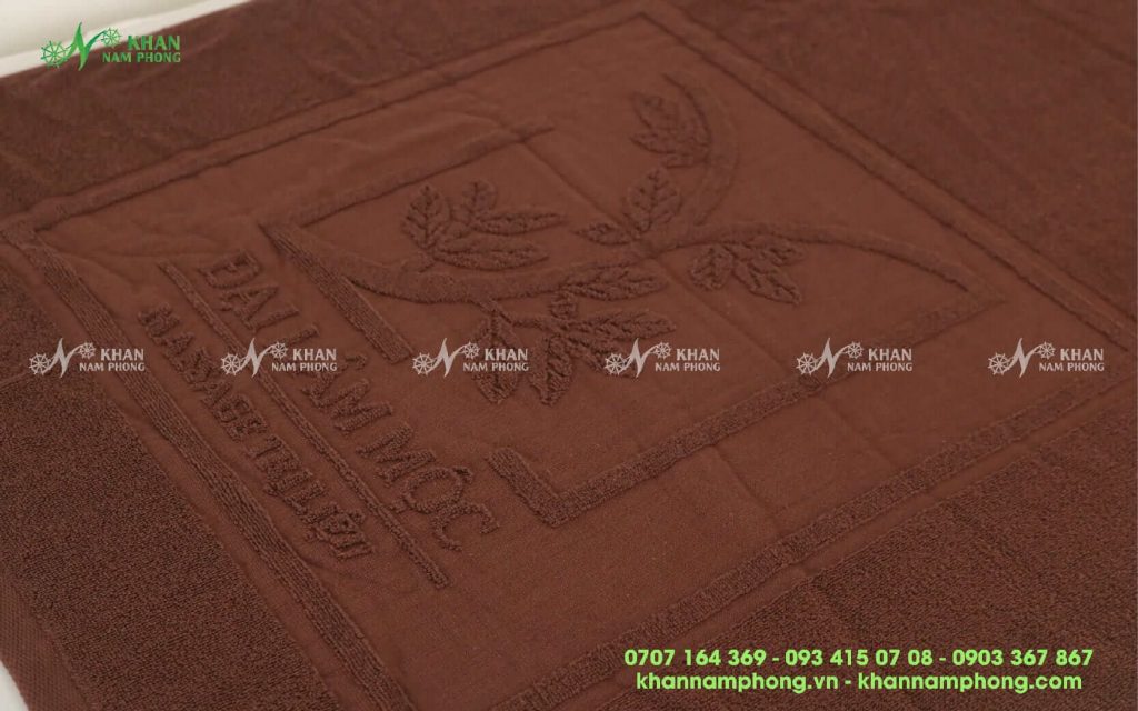 Khăn Bông Tắm 100% Cotton Dập Nổi Logo Đại Lâm Mộc Màu Nâu Socola Khăn Bông Tắm 100% Cotton Dập Nổi Logo Đại Lâm Mộc Màu Nâu Socola