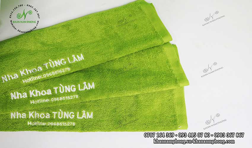 Nha Khoa Tùng Lâm (Xanh Cốm - Cotton) Khăn cotton cao cấp từ Nha Khoa Tùng Lâm