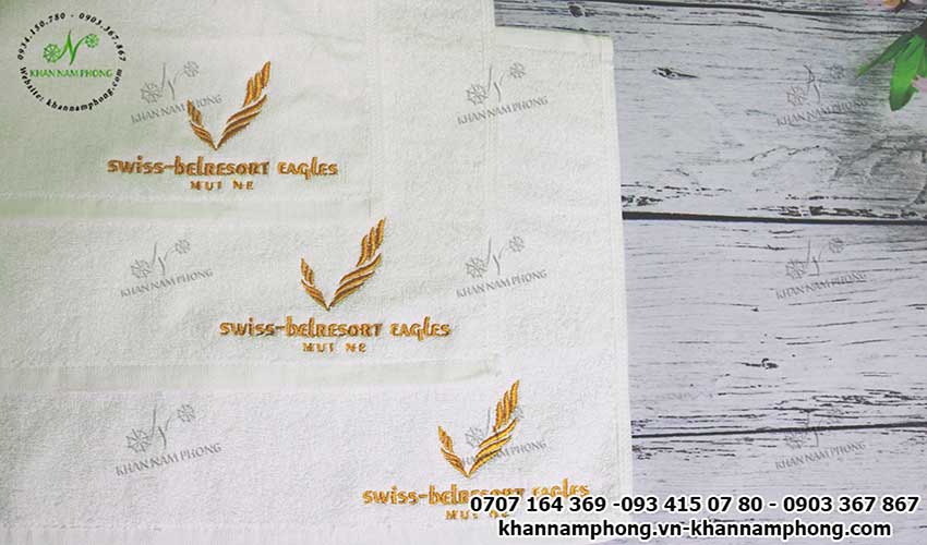 Khăn Lau Tay Khách Sạn, Resort Thêu Logo100% Cotton Màu Trắng Vuông 30X30Cm 34X34Cm Khăn Lau Tay Khách Sạn, Resort Thêu Logo100% Cotton Màu Trắng Vuông 30X30cm 34X34cm