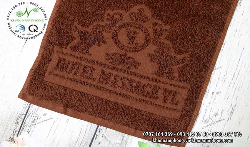 Khăn Tắm Khách Sạn, Spa 100% Cotton Cao Cấp 34X80Cm Size Nhỏ Màu Nâu Dập Logo - Khăn Nam Phong Khăn Tắm Khách Sạn, Spa 100% Cotton Cao Cấp 34x80cm Size Nhỏ Màu Nâu Dập Logo - Khăn Nam Phong