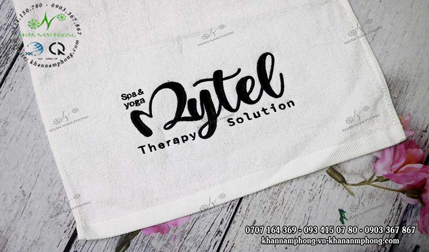 khăn Spa, Khăn Gội 100% Cotton Thêu Logo Mytel Spa & Yoga 34x80cm (Dày dặn) khăn Spa, Khăn Gội 100% Cotton Thêu Logo Mytel Spa & Yoga 34x80cm (Dày dặn)