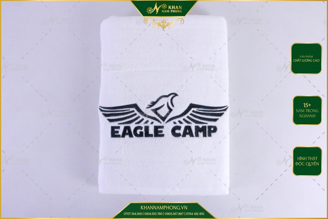 Khăn tắm thêu logo Eagle Camp 70x140cm