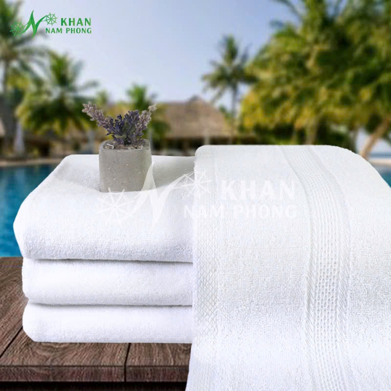 Khăn Tắm Khách Sạn 100 Cotton 70X140Cm Màu Trắng Khăn Tắm Khách Sạn 100 Cotton 70X140CM Màu Trắng