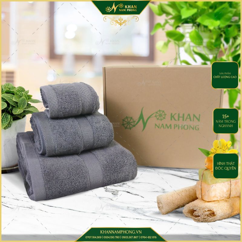 Khăn Tắm Khách Sạn Màu Xám 70X140Cm Khăn tắm khách sạn màu xám 70x140cm