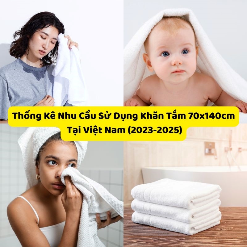 Thống Kê Nhu Cầu Sử Dụng Khăn Tắm Tại Việt Nam (2023-2025) Thống kê nhu cầu sử dụng khăn tắm tại Việt Nam (2023-2025)
