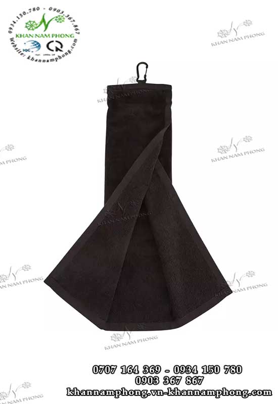 Khăn Lau Golf (Đen - Cotton) Khăn Lau Gofl Màu Đen (Cotton)