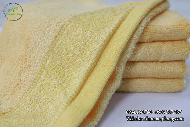 Khăn Mặt Sợi Tre Màu Vàng 30X50Cm Khăn Mặt Sợi Tre Màu Vàng 30x50cm