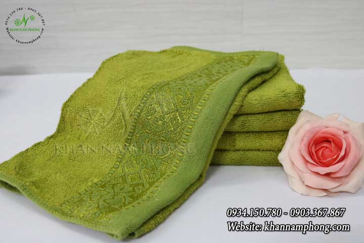 Khăn Mặt Sợi Tre Màu Xanh Rêu 30X50Cm Khăn Mặt Sợi Tre Màu Xanh Rêu 30x50cm