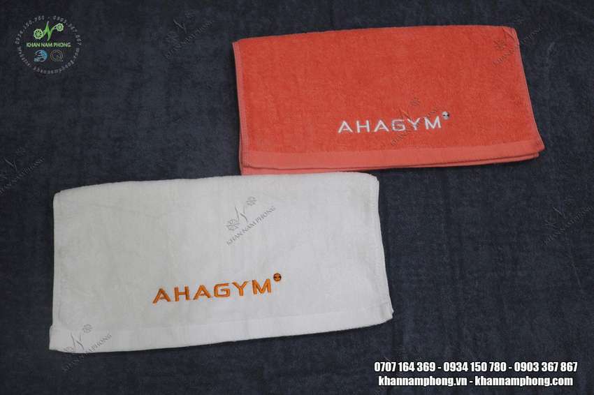 Khăn Thể Thao Tập Gym Cao Cấp Màu Trắng, Đỏ 34X80Cm Thêu Logo Ahagym Khăn Thể Thao Tập Gym Cao Cấp Màu Trắng, Đỏ 34x80cm Thêu Logo AHAGYM