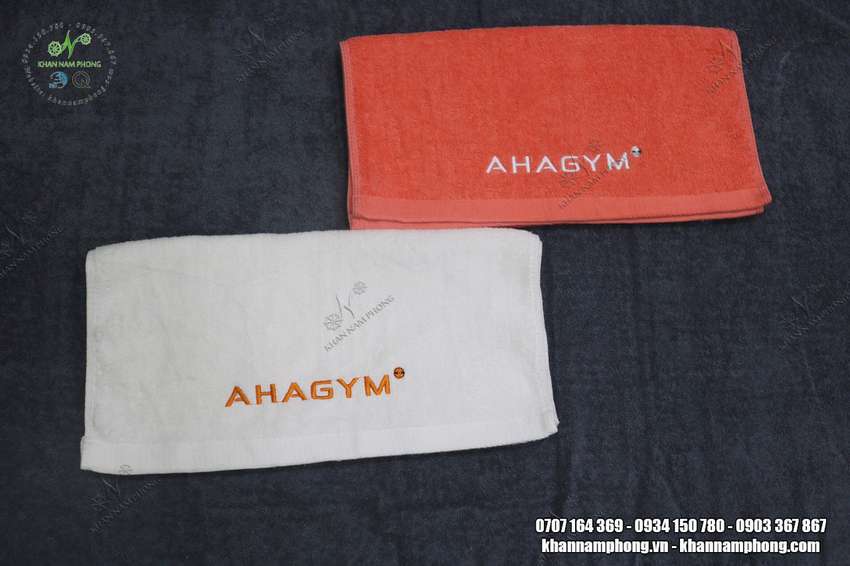 Khăn Thể Thao Tập Gym Cao Cấp Màu Trắng, Đỏ 34X80Cm Thêu Logo Ahagym Khăn Thể Thao Tập Gym Cao Cấp Màu Trắng, Đỏ 34x80cm Thêu Logo AHAGYM