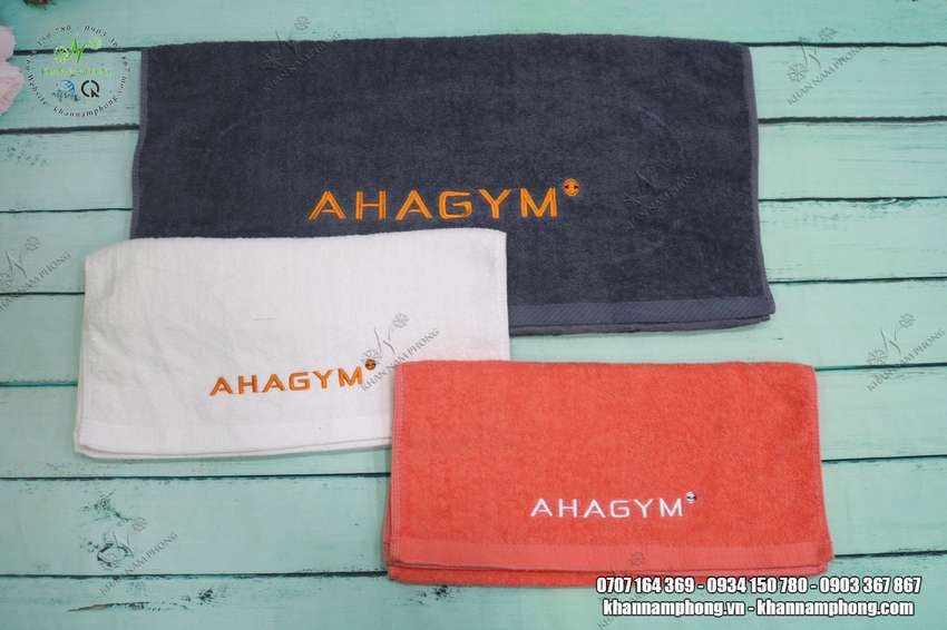 Khăn Thể Thao Tập Gym Cao Cấp Màu Xám, Trắng, Đỏ 34X80Cm Thêu Logo Ahagym Khăn Thể Thao Tập Gym Cao Cấp Màu Xám, Trắng, Đỏ 34x80cm Thêu Logo AHAGYM