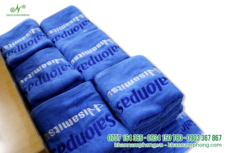 Combo Khăn Quà Tặng Thêu Logo Salonpass Màu Xanh Dương (Cotton) Combo Khăn Quà Tặng Thêu Logo Salonpass Màu Xanh Dương (Cotton)