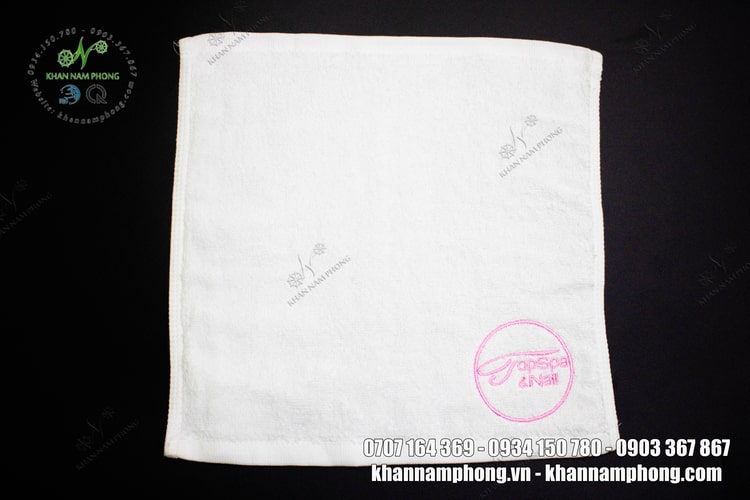 khăn Spa, Khăn Nails 100% Cotton Thêu Logo TOPSPA & NAIL 34x34cm (Dày dặn) khăn Spa, Khăn Nails 100% Cotton Thêu Logo TOPSPA & NAIL 34x34cm (Dày dặn)