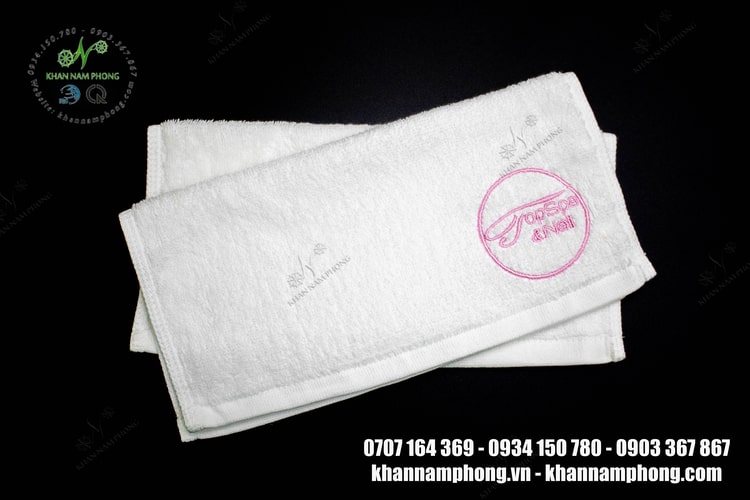 khăn Spa, Khăn Nails 100% Cotton Thêu Logo TOPSPA & NAIL 34x34cm (Dày dặn) khăn Spa, Khăn Nails 100% Cotton Thêu Logo TOPSPA & NAIL 34x34cm (Dày dặn)