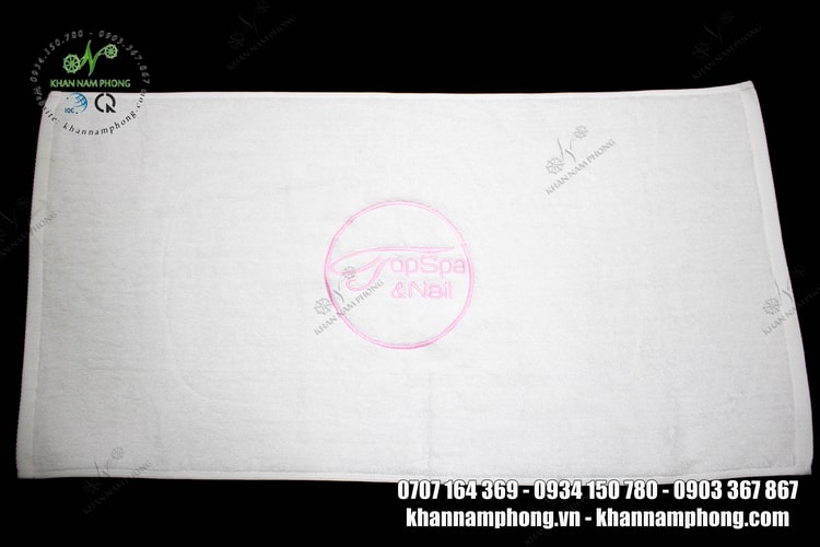 khăn Spa, Khăn Nails 100% Cotton Thêu Logo TOPSPA & NAIL 40x80cm (Dày dặn) khăn Spa, Khăn Nails 100% Cotton Thêu Logo TOPSPA & NAIL 40x80cm (Dày dặn)