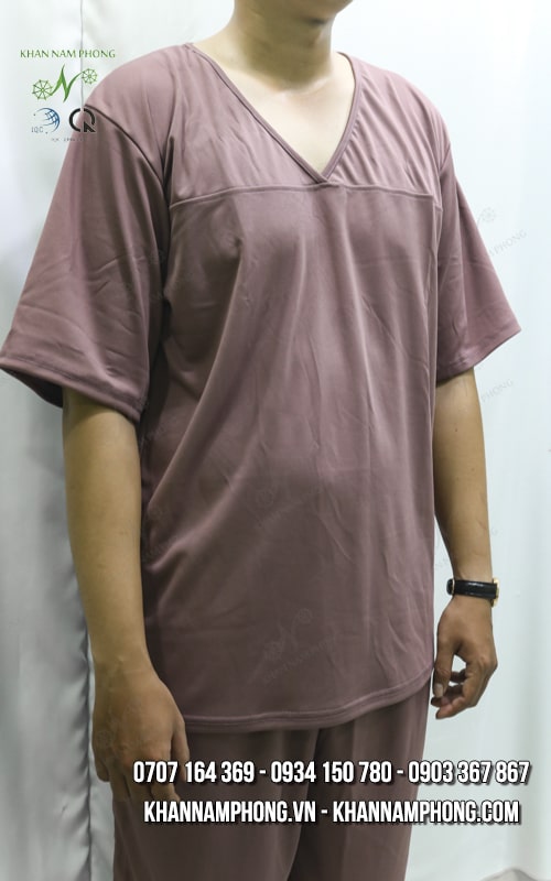 Bộ Đồ Quần Áo Xông Hơi Cotton Cho Nam Màu Nho Bộ Đồ Quần Áo Xông Hơi Cotton Cho Nam Màu Nho