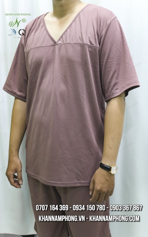 Bộ Đồ Quần Áo Xông Hơi Cotton Cho Nam Màu Nho Bộ Đồ Quần Áo Xông Hơi Cotton Cho Nam Màu Nho