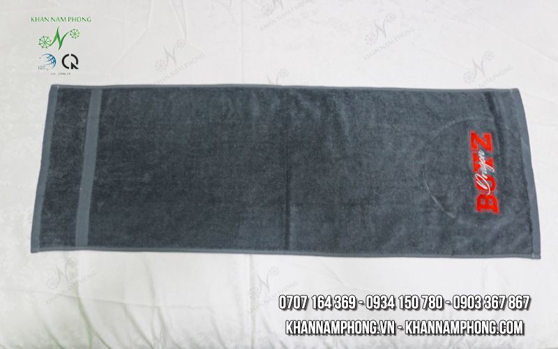 Khăn Quà Tặng Cotton Thêu Logo Boyz Dragon Màu Xám Khăn quà tặng cotton thêu logo BoyZ Dragon màu xám